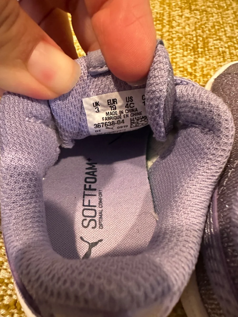 [New without tags] Puma baby sneakers - Size 4C (baby), sparkly purple